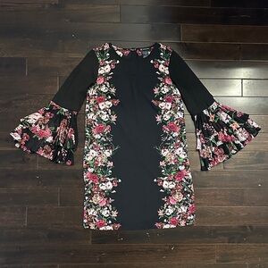 INC International Concepts Black Floral Dress